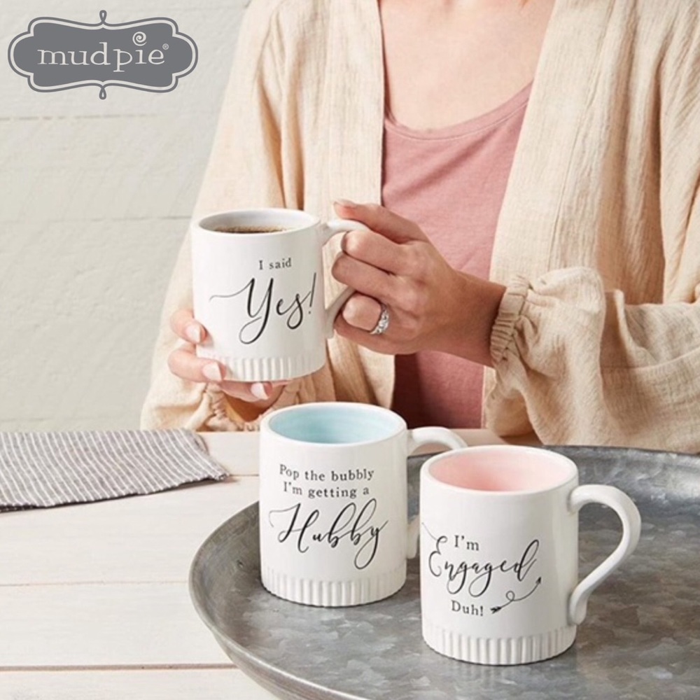 Mud Pie Engaged Mug Set